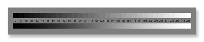 A Full Gray Scale in Steps of 8 Levels