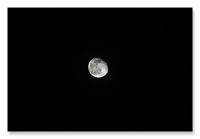 A Photo of the Moon using a 300 mm Lens